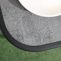 Outsunny Gartenmöbelset 3-teilig 2 stapelbare Stühle und eckiger Tisch mit hoher Rückenlehne aus braunem Textilgewebe(m-4)