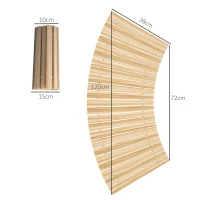 Outsunny Gebogener rollbarer Holzweg aus Pinienholz 120/72 x 38 cm(m-3)