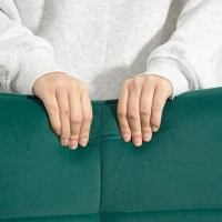 HOMCOM Poltrona a Dondolo con Rivestimento in Velluto, Struttura in Acciaio, 71 x 98 x 101 cm, Verde(m-4)