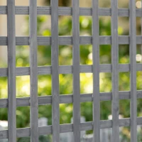 Outsunny Jardín Vertical y Huerto Urbano con Enrejado Maceta de Madera para Plantas Trepadoras Jardinera Decorativa 64x28x120 cm(m-5)