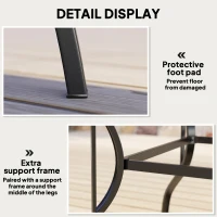 Outsunny Outdoor Garden Table Dining Table for 4 with Parasol Hole, Stone-Grain Effect PC Board Top for Patio, Garden, Brown(m-7)