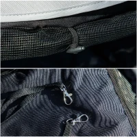 PawHut Carrito plegable para perros 4 ruedas con estructura paraguas, ligero, plegable, bolsillo de almacenamiento, carga 4 kg(m-5)