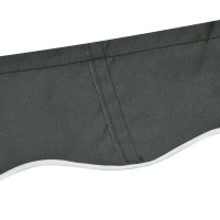 Outsunny Ersatz-Markisenstoff mit Wellenlambrequin - Hochdichtes Polyester 280 g/m² UV-Schutz Grau(m-5)