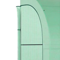 Outsunny Serra da Giardino con Copertura in Plastica, Resistente ai Raggi UV, 3 Piani, Porte a Rullo, Verde(m-3)