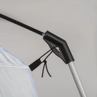 Outsunny Tente de Camping pour 4-8 Personnes avec 2 Chambres 2 Poches et Fenêtres en Filet Imperméable 400x275x210 cm Gris(m-5)