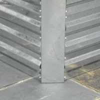 Outsunny Huerto elevado de jardín rectangular con refuerzos de tubos de acero galvanizado 180x90x59 cm(m-4)