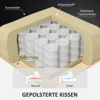 HOMCOM Relaxstoel met Voetenbank, Verstelbare Stoel, Kunstleer, Polsterstoel met Klapbare Rugleuning, Zwart(m-4)