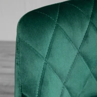 HOMCOM Lot de 2 Tabourets de Bar, Hauteur Réglable avec Base en Métal et Assise en Velours, Tabourets Modernes avec Dossier et Repose-Pieds, 46x48x83-104 cm, Vert(m-4)