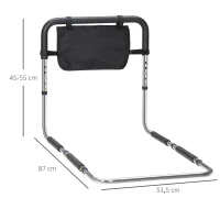 HOMCOM Bettgriff sichere Barriere Schutz höhenverstellbarer Griff Tasche 87Lx51,5Bx45-55H cm(m-3)