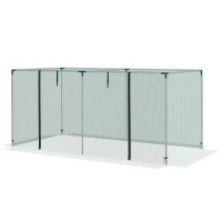 Outsunny Jaula de protección para plantas, invernadero con puerta con Cremallera, tubos de acero galvanizado 240x120x110 cm Verde(m-7)