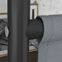 Outsunny Panel separador paravent exterior con ruedas para jardín, terraza, balcón - 183x30x181 cm - Gris(m-5)