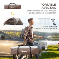 Outsunny Tenda da campeggio familiare 5-6 persone impermeabile leggera ventilata con sacco trasportabile, 550L x 300l x 198H cm(m-3)