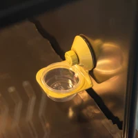 PawHut Terrarium für Landschildkröten und Reptilien mit Thermometer 18-34℃, 60x40x40,5 cm, Schwarz(m-4)