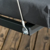 Outsunny Dondolo da Giardino 3 Posti, Inclinazione del Tetto Regolabile, Materasso Incluso, Acciaio e Poliestere, Grigio Scuro(m-3)