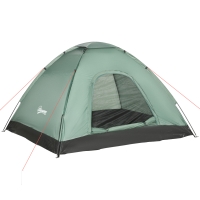 Outsunny Tienda de camping 2 personas camuflaje tienda domo ligera ventilada fácil de montar con puertas con Cremallera