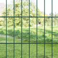 Outsunny Portail de jardin en acier Porte de jardin avec poignée, serrure 3 clés verrouillables Portail 97x170cm Vert(m-5)