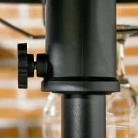 Outsunny Tischplatte für Sonnenschirm runde Tischplatte 60 cm mit Loch für Sonnenschirm für Strand, Terrasse, Garten, Pool Schwarz(m-4)