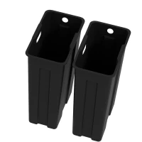 HOMCOM Cubo de basura doble para cocina 2x20L 2 tapas de cierre suave cubos interiores extraíbles y asas(m-5)