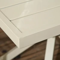 Outsunny Conjunto de mesa y sillas de jardín de 5 piezas 4 sillas y 1 mesa cuadrada, metal y cuerda trenzada en resina de efecto ratán(m-4)