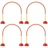 PawHut Hundeschicklichkeits-Ausrüstungsset mit 4 verstellbaren Türen, Tragetasche, Gelb und Orange(m-1)