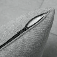 HOMCOM Poltrona Letto 3-in-1 con Tasca Laterale, Letto per Ospite con Cuscino, Schienale Regolabile, Poltrona Letto con Ruote, Grigio Chiaro(m-4)