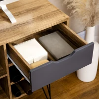 HOMCOM Mobile TV fino a 50 pollici con 4 scomparti 4 cassetti 2 passacavi e 1 armadio piedini a forcina in metallo nero(m-3)