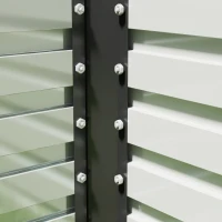 Outsunny Jardinera elevada galvanizada rectangular para exterior - fondo abierto - 240x120x60 cm, Gris(m-5)