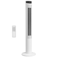 HOMCOM Ventilateur Tour, Climatiseur avec 4 Modes, 3 Vitesses, Minuterie, Blanc(m-7)