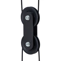 SPORTNOW Aparato de musculación doble polea vis a vis crossover, carga libre con pesa 2x50 kg 245x85x207 cm(m-5)