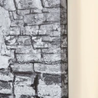 HOMCOM Impresión en Lienzo con Niña 80x40 cm 5 Piezas para Casa y Oficina Marco de Madera de Pino y Pintura al Agua Negro Blanco(m-4)