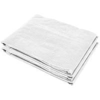Outsunny Lona de Repuesto para Invernadero Túnel 6 m², lona PE Anti-UV impermeable 6 ventanas + Puerta Enrollable con cremallera Blanco(m-6)