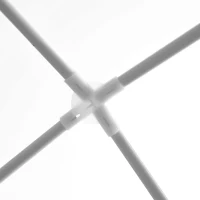 Outsunny Pérgola 2,7x2,7 m Cenador de Jardín metal epoxi Tela PE Alta densidad Blanco(m-5)