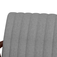 HOMCOM Sillón de Dormitorio Moderna Acolchada en Tela y Madera con Costuras Tubulares Gris(m-3)