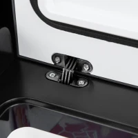 Outsunny Tragbarer Elektrischer 35L Kühlschrank mit 12 Volt mit Griff und LCD-Bildschirm, 63,2x42x42,8 cm, Dunkelgrau(m-3)