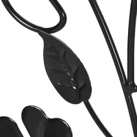 Outsunny Traliccio da Giardino, Set di 2 Supporti per Piante Rampicanti in Metallo, 38 x 98 cm, Nero(m-3)