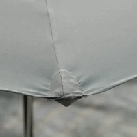 Outsunny 2.8m Garden Parasol Umbrella, Round Outdoor Market Table Umbrella Sun Shade Canopy, Dark Grey(m-10)
