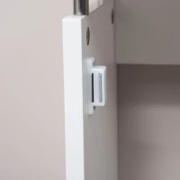 HOMCOM Cache-Radiateur à Lattes Moderne et Élégant pour la Maison, en MDF et Acier, 60x18x84cm, Blanc(m-4)