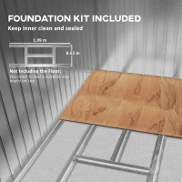 Outsunny Garden Storage Shed w/ window Double Door Green(m-6)