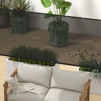 Outsunny Rechteckiges Sonnensegel 3 x 2 m Sonnenschutz mit UV-Schutz für Terrasse Garten Balkon Außenbereich, schwarz(m-5)