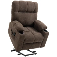 HOMCOM Electric Riser and Recliner Chair for Elderly, Power Lift Recliner Chair with Remote Control, Dark Brown(m-1)