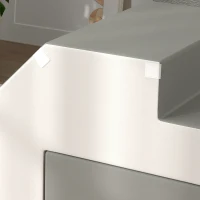 HOMCOM Juego de Escalada y Deslizamiento para Niños, fomenta la Motricidad, Cuero Artificial, Espuma EPE, 86x49x47 cm, Gris(m-5)