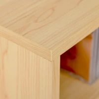 HOMCOM Conjunto de 2 estantes columnas Armario de Almacenamiento CD-DVD 6 + 6 Compartimentos 21x19x88 cm capacidad Máx. 160 CD Haya(m-4)