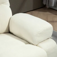 HOMCOM Poltrona Massaggiante Poltrona Relax Elettrica Con Funzione Reclinabile Vibrazione Riscaldamento, Telecomando Incluso, Crema(m-4)