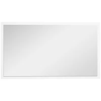 HOMCOM Espejo mural espejo rectangular 70x40 cm vidrio grueso 20 mm para salón dormitorio baño Blanco(m-1)
