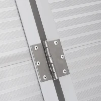 HOMCOM Rampa per Sedia a Rotelle Antiscivolo e Pieghevole con Bordi, Carico Max. 270 Kg, in Alluminio, 91 x 74 cm, Argento(m-3)