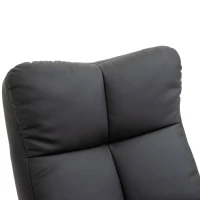 HOMCOM Sillón de Masaje con Reposapiés Almacenamiento Función Reclinable Sillón TV Asiento 145° Inclinación Poliéster Negro 80x86x99 cm(m-4)