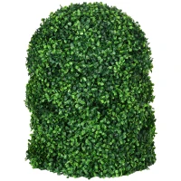 HOMCOM Juego de 2 Bolas de Boj Artificiales de 40 cm Decoración para Interior o Exterior Verde(m-7)