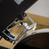 HOMCOM Bicicleta Estática com Volante de Inércia de 6,5kg Bicicleta Fitness com Assento e Guiador com Altura Ajustável Ecrã LCD e Rodas para Casa 110x52x105x120cm Preto(m-8)