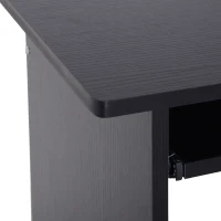 HOMCOM Mesa de PC Moderna en Madera con Estante para CPU y Espacio para Teclado Extraíble 80x45x75 cm Negro(m-3)