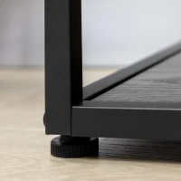 HOMCOM Biblioteca estantería de almacenamiento a 7 niveles marco de acero estilo industrial 83x34x180 cm Negro(m-5)